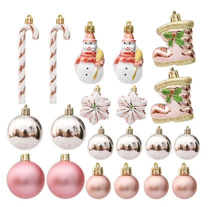 29/20Pcs Christmas Ornaments - Snowman, Candy Cane, Star