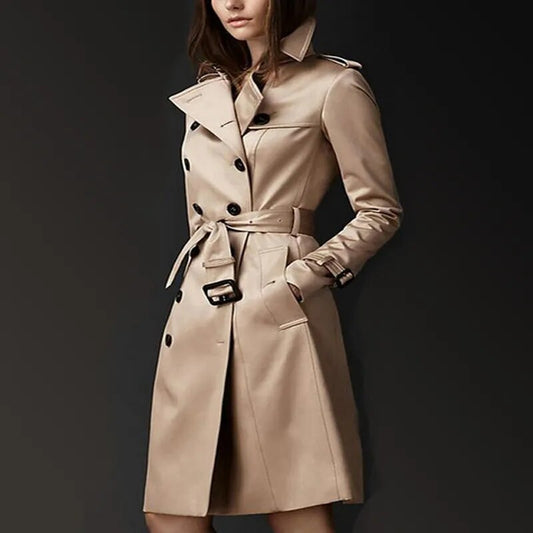 Women's Double Breasted Trench Coat