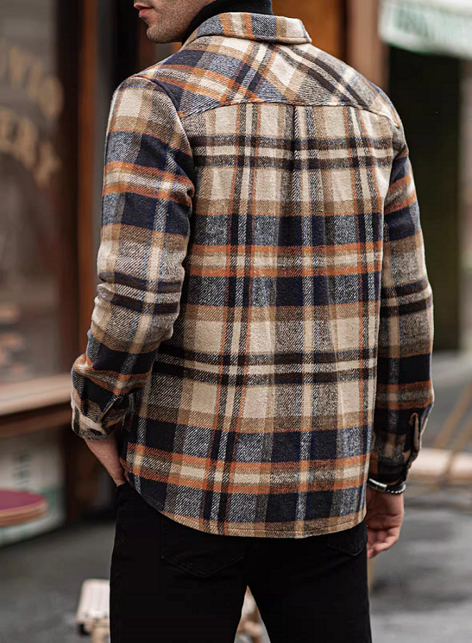 Men's Oversized Plaid Shirt