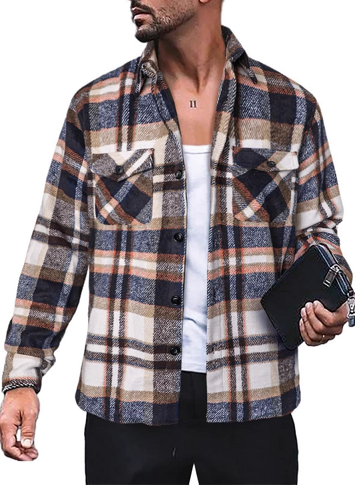 Men's Oversized Plaid Shirt