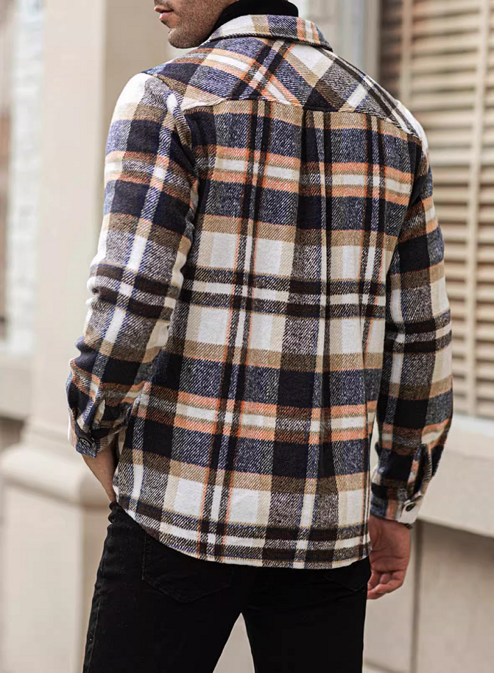 Men's Oversized Plaid Shirt