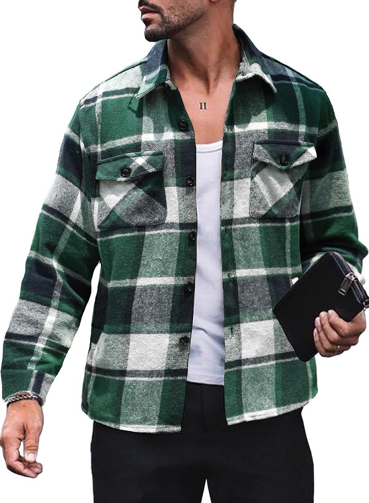 Men's Oversized Plaid Shirt