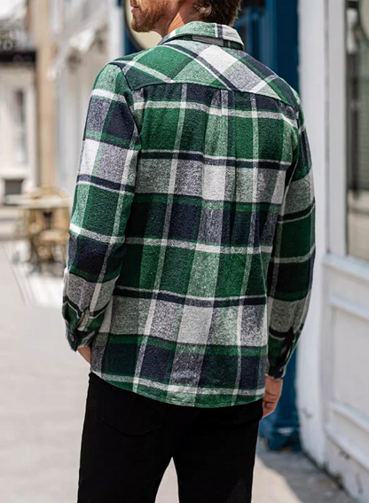 Men's Oversized Plaid Shirt