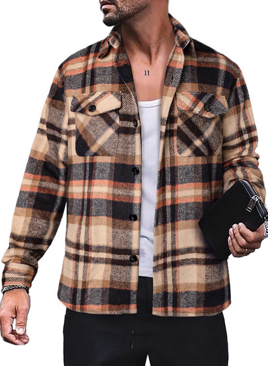 Men's Oversized Plaid Shirt