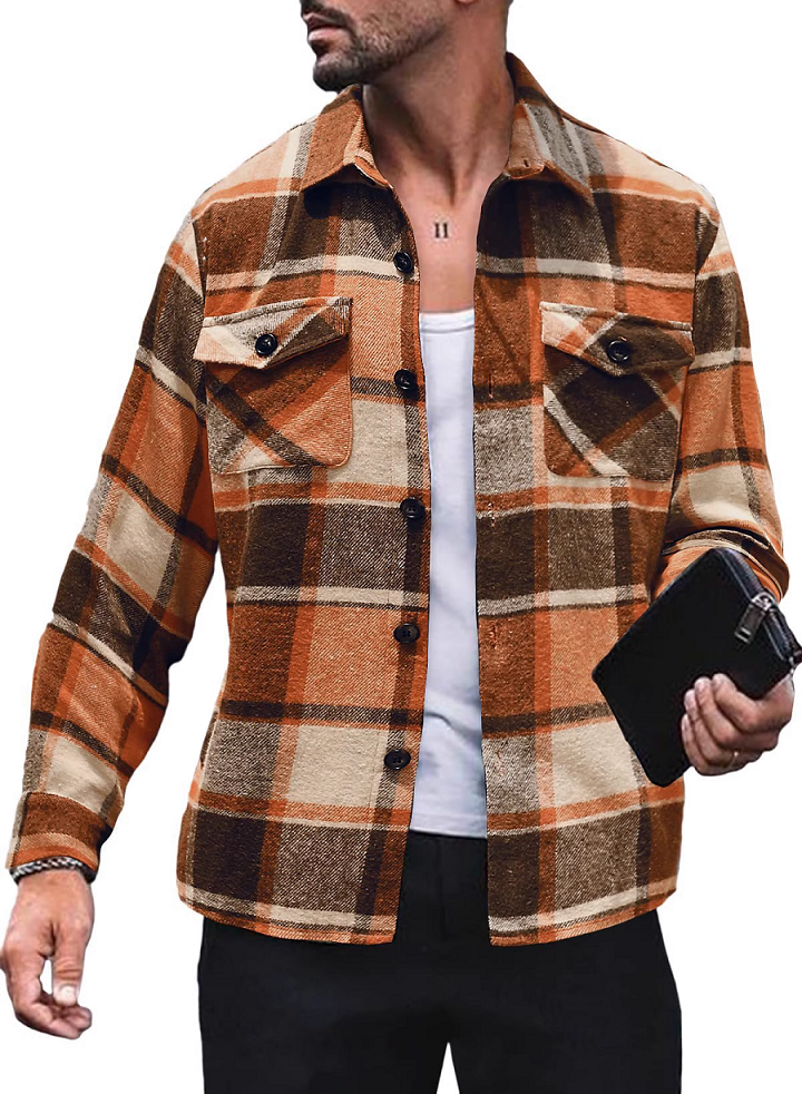 Men's Oversized Plaid Shirt