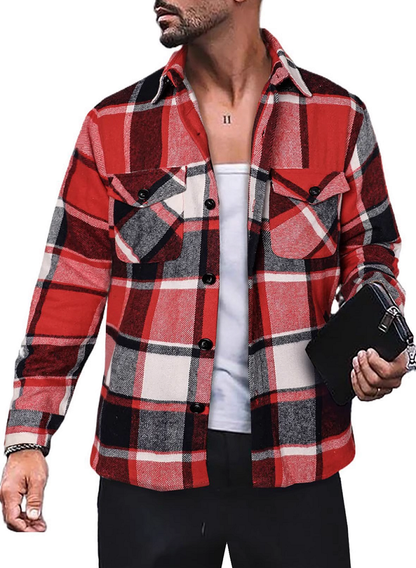 Men's Oversized Plaid Shirt