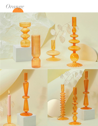 Floriddle Taper Candle Holders Glass Candlesticks