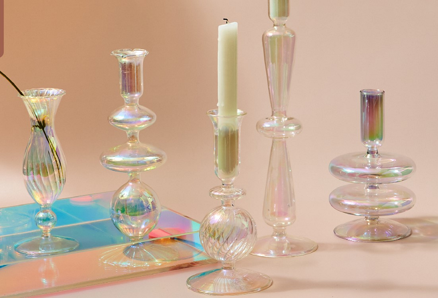 Floriddle Taper Candle Holders Glass Candlesticks