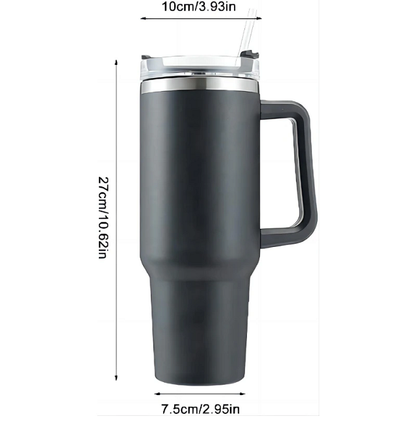 40oz Stainless Steel Vacuum Insulated Tumbler with Lid and Straw for Hot and Cold Drinks