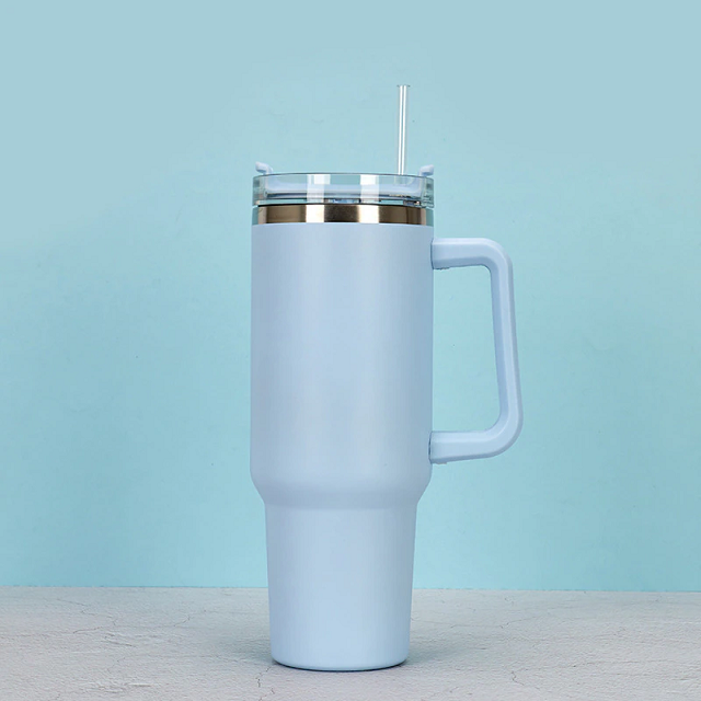 40oz Stainless Steel Vacuum Insulated Tumbler with Lid and Straw for Hot and Cold Drinks